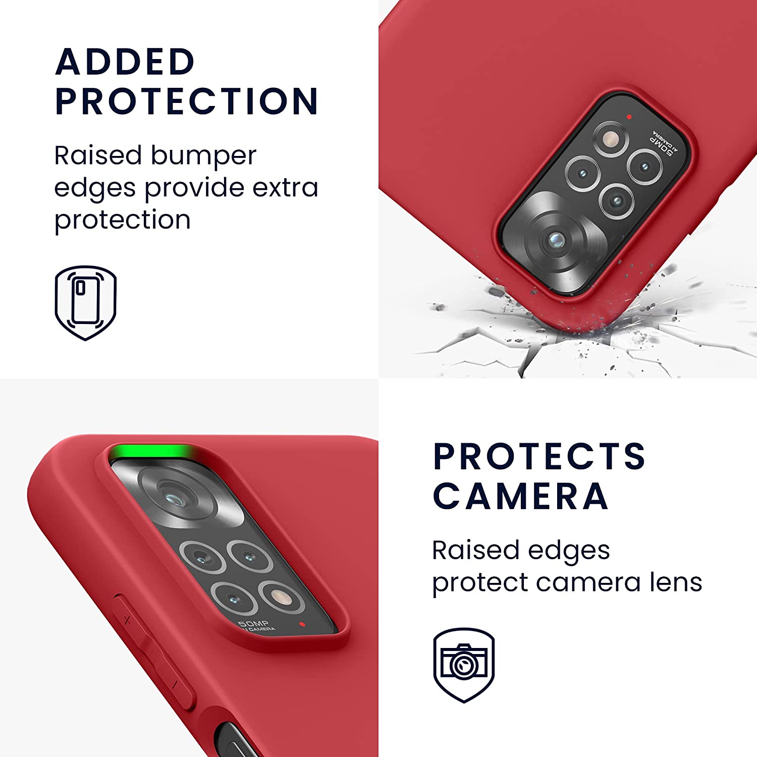 KW Xiaomi Redmi Note 11 / Redmi Note 11S Θήκη Σιλικόνης TPU - Red - 57368.09