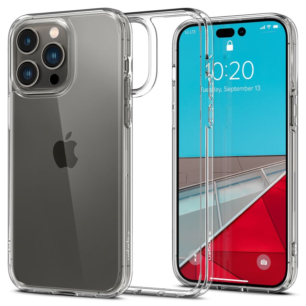 Spigen iPhone 14 Pro Ultra Hybrid Σκληρή Θήκη με Πλαίσιο Σιλικόνης - Crystal Clear