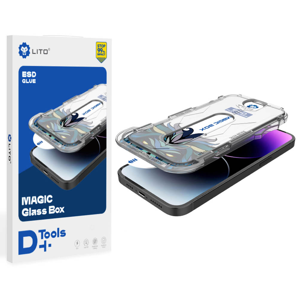Lito iPhone 15 Magic Glass Box D+ Tools Αντιχαρακτικό Γυαλί Οθόνης με Οδηγό Τοποθέτησης - Clear