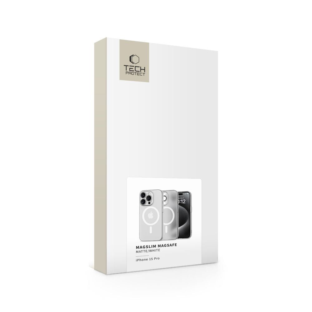 Tech - Protect iPhone 15 Pro MagSlim - Σκληρή Θήκη με MagSafe - Matte / White