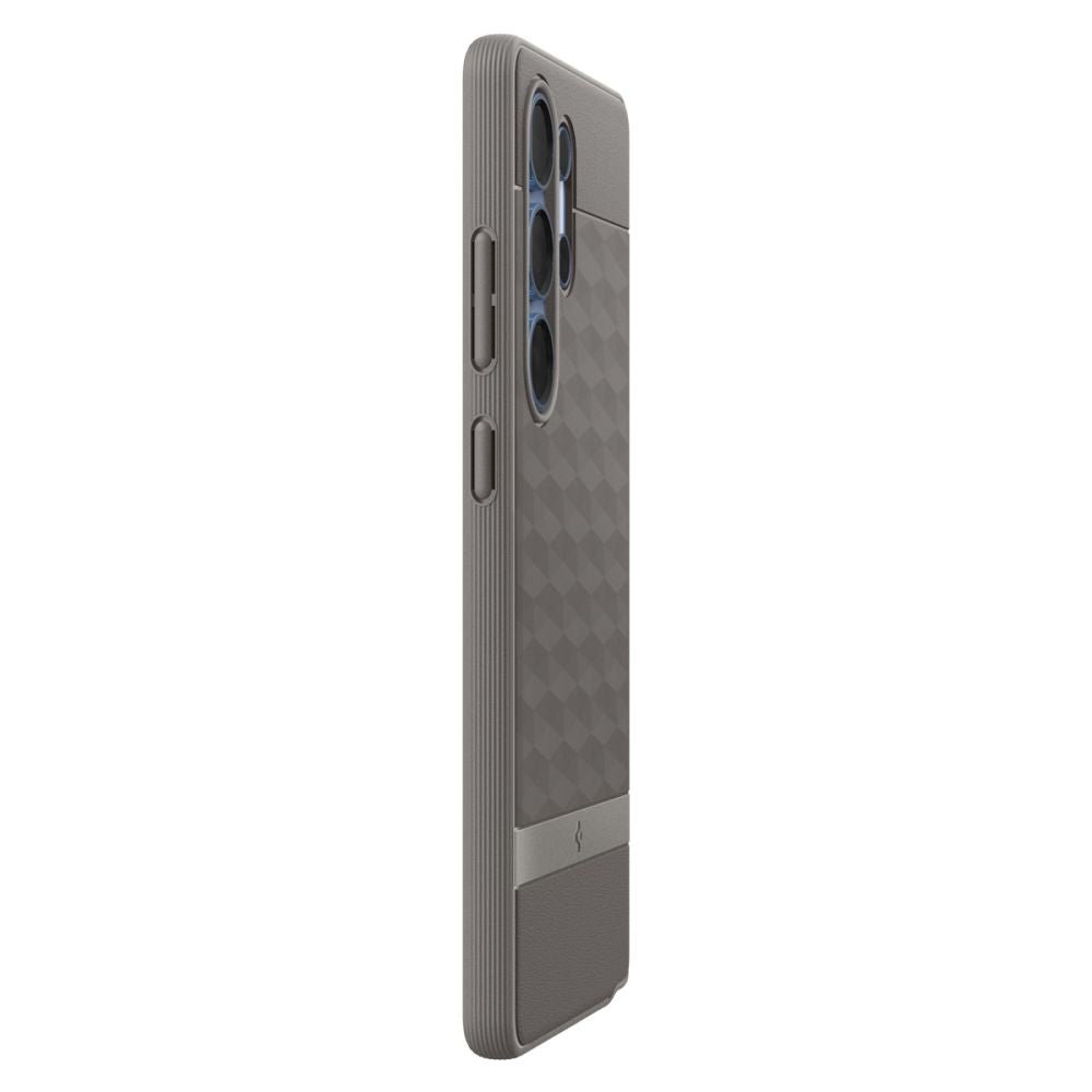 Spigen Samsung Galaxy S25 Ultra - Parallax Mag Θήκη Σιλικόνης με Σκληρό Πλαίσιο και MagSafe - Ash Grey