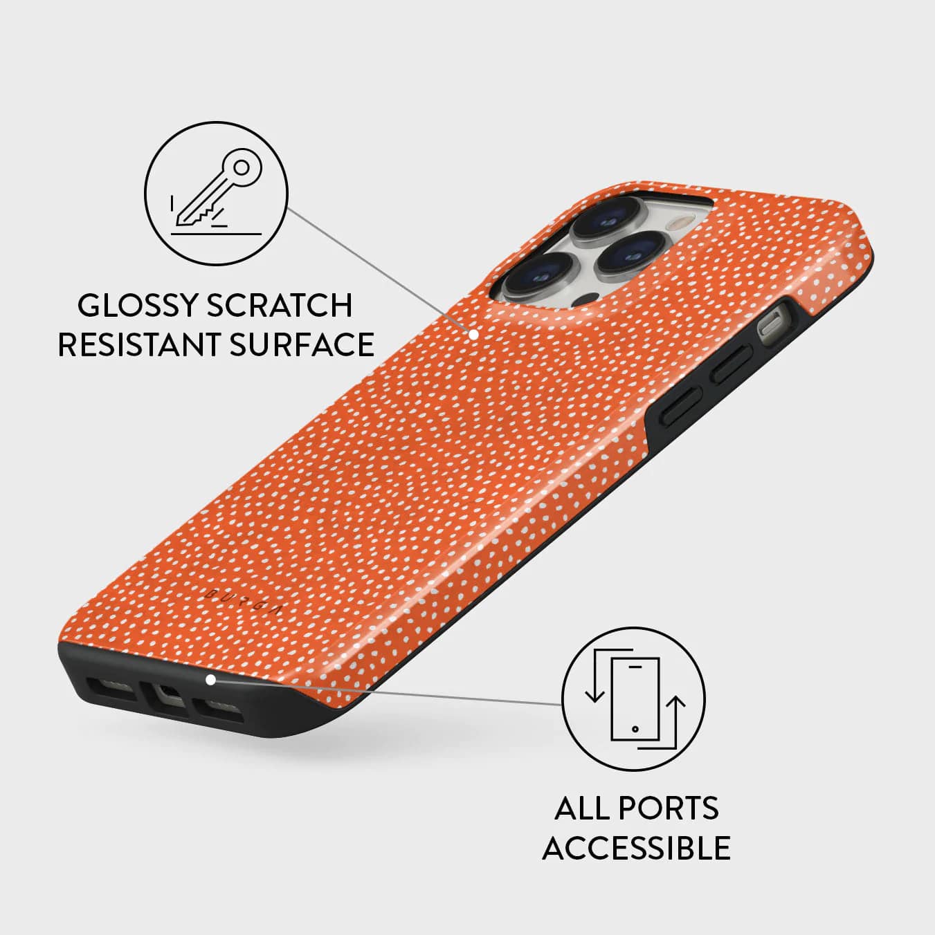 Burga iPhone 14 Pro Fashion Tough Σκληρή Θήκη - Vintage Edition