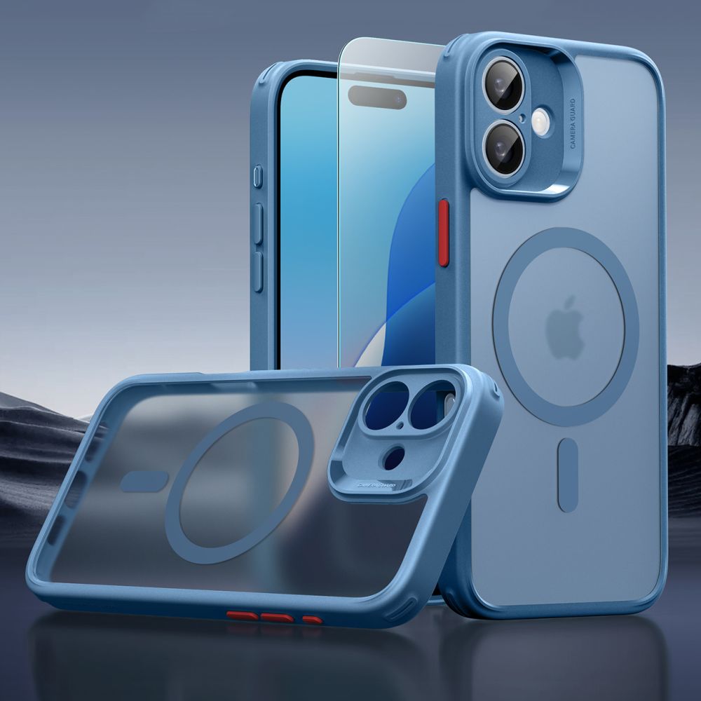 ESR iPhone 16 - Classic Pro Halolock - Σετ με 1 Αντιχαρακτικό Γυαλί Οθόνης και Θήκη MagSafe - Frosted Blue