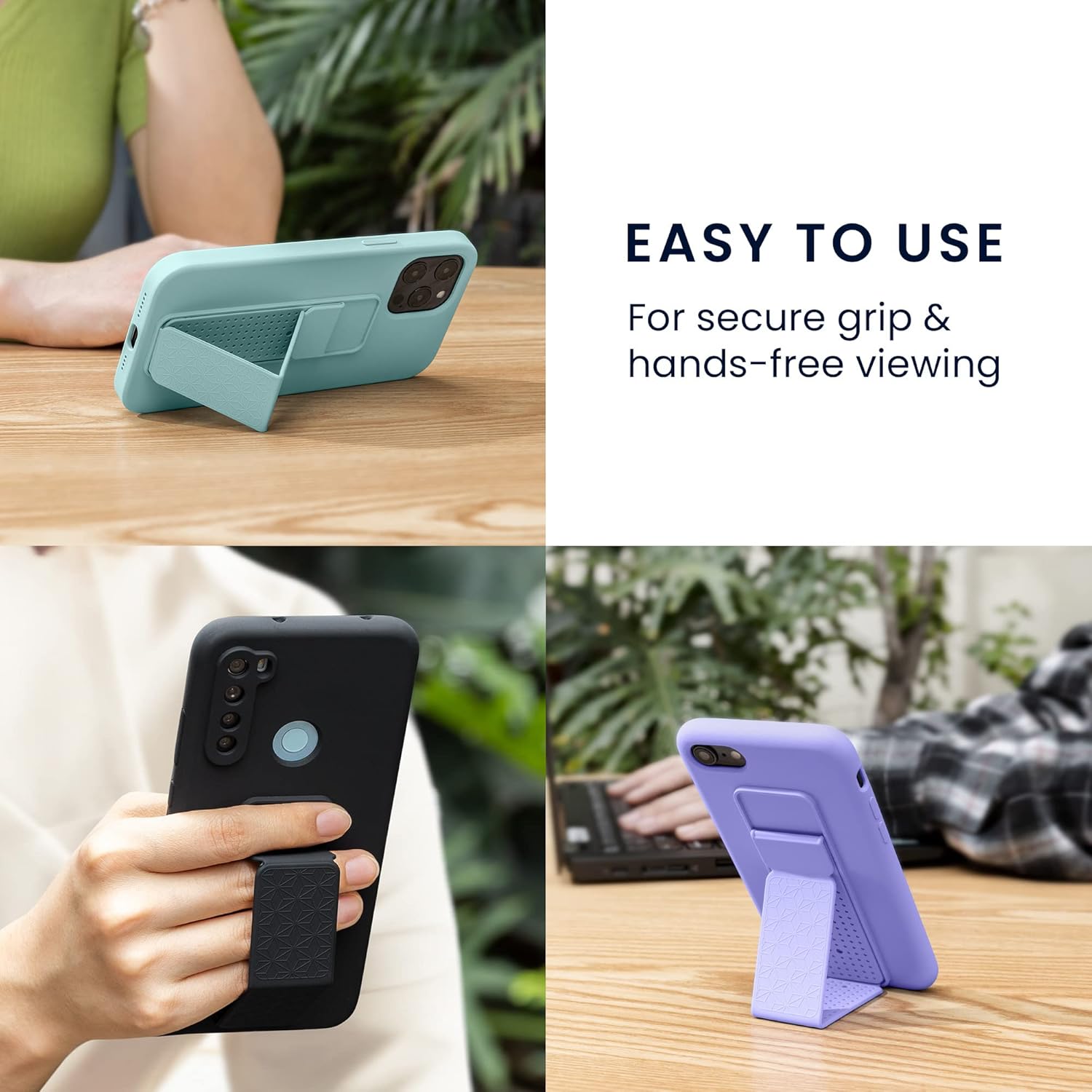 KW iPhone 15 Pro Θήκη Σιλικόνης TPU με Finger Holder - Lavender