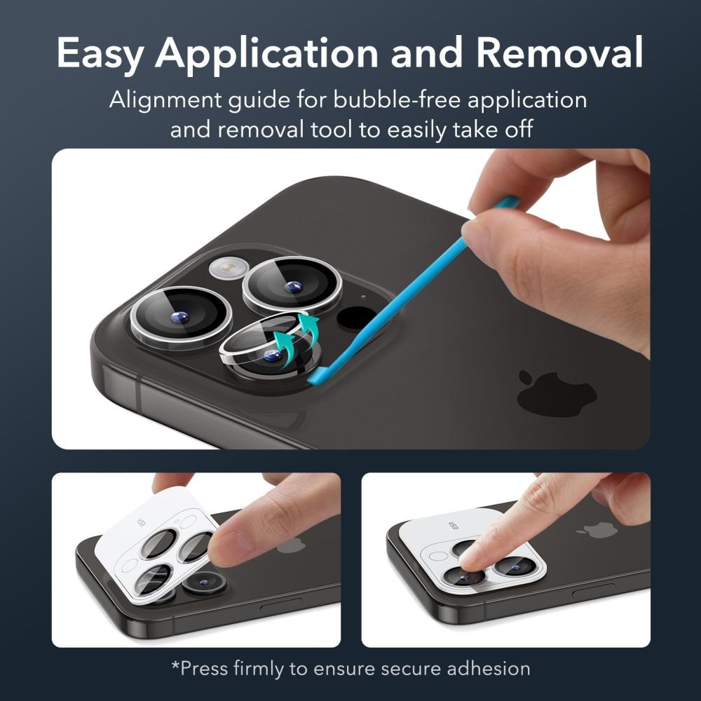 ESR iPhone 15 Pro / 15 Pro Max Armorite Camera Lens 9H Αντιχαρακτικό Γυαλί για την Κάμερα - Clear