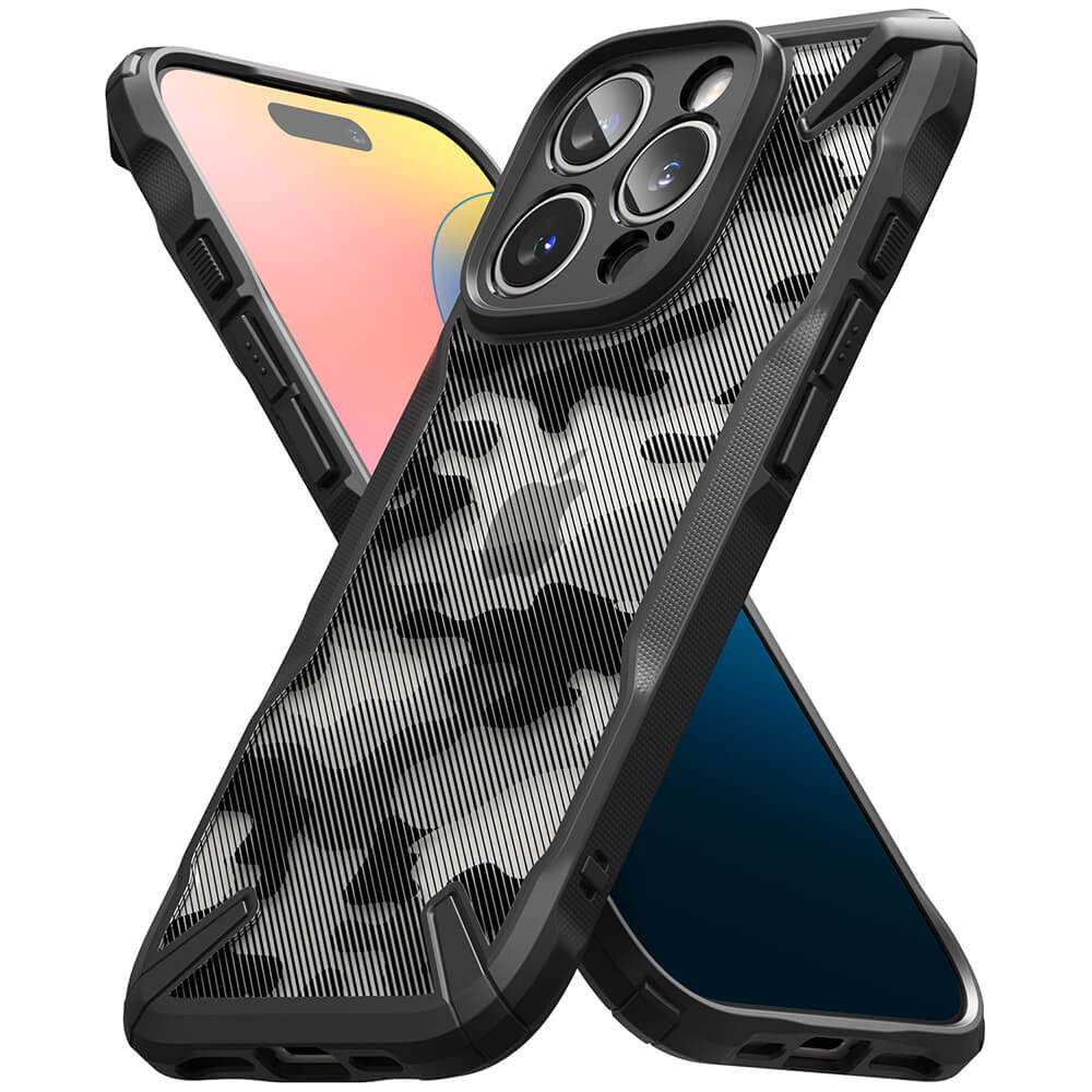 Ringke iPhone 16 Pro Max Fusion X Σκληρή Θήκη με Πλαίσιο Σιλικόνης - Camo Black