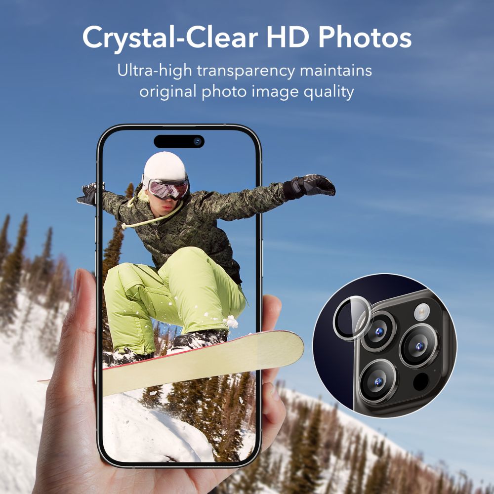 ESR iPhone 15 Pro / 15 Pro Max Armorite Camera Lens 9H Αντιχαρακτικό Γυαλί για την Κάμερα - Clear