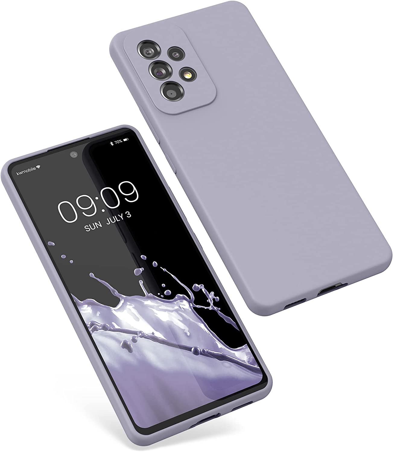 KW Samsung Galaxy A53 5G Θήκη Σιλικόνης Rubber TPU - Light Lavender - 57835.139