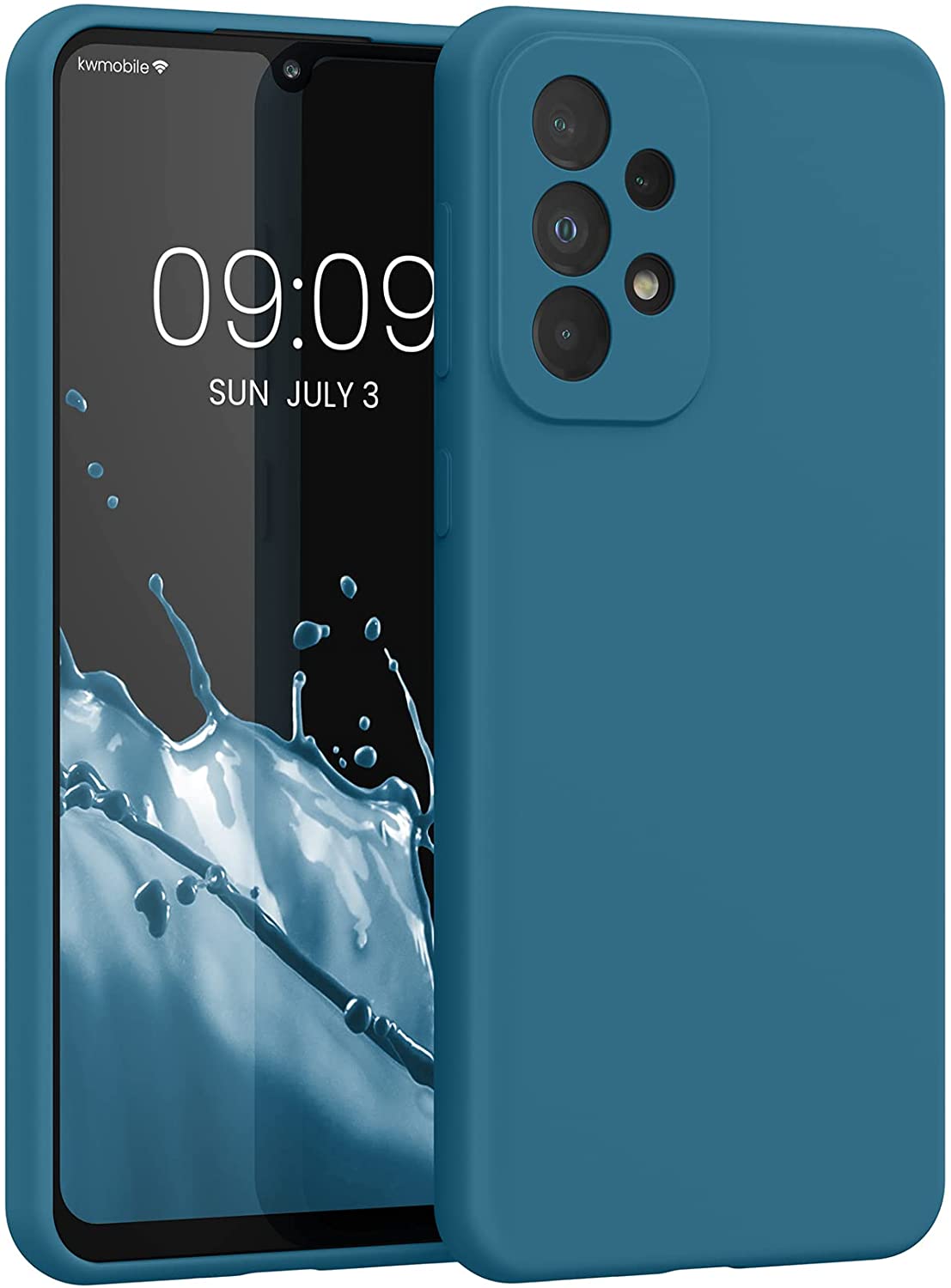 KW Samsung Galaxy A33 5G Θήκη Σιλικόνης Rubberized TPU - Teal Matte - 57833.57