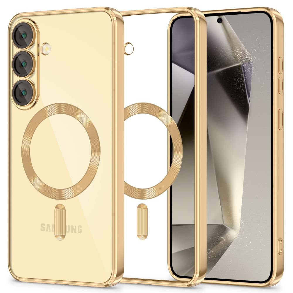 Tech - Protect Samsung Galaxy S25 Plus MagFlex Θήκη Σιλικόνης TPU με MagSafe - Shiny Gold
