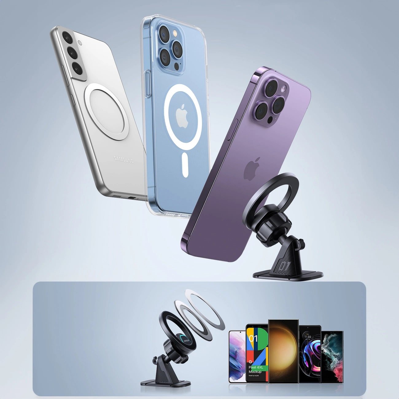 Joyroom Universal Μαγνητική Βάση για το Ταμπλό του Αυτοκινήτου - Black - JR - ZS376