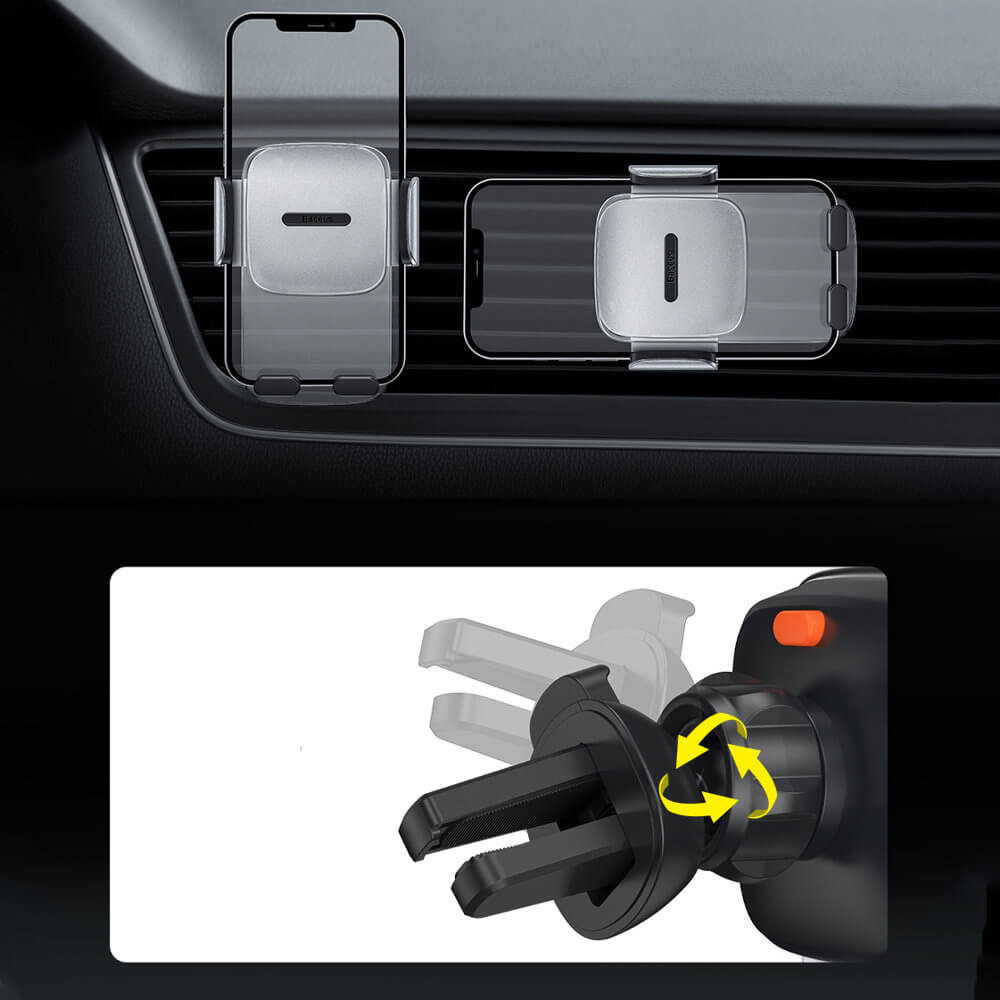 Baseus Easy Control Clamp Gravity Βάση Αυτοκινήτου για Ταμπλό και Αεραγωγό - Black - SUYK000001