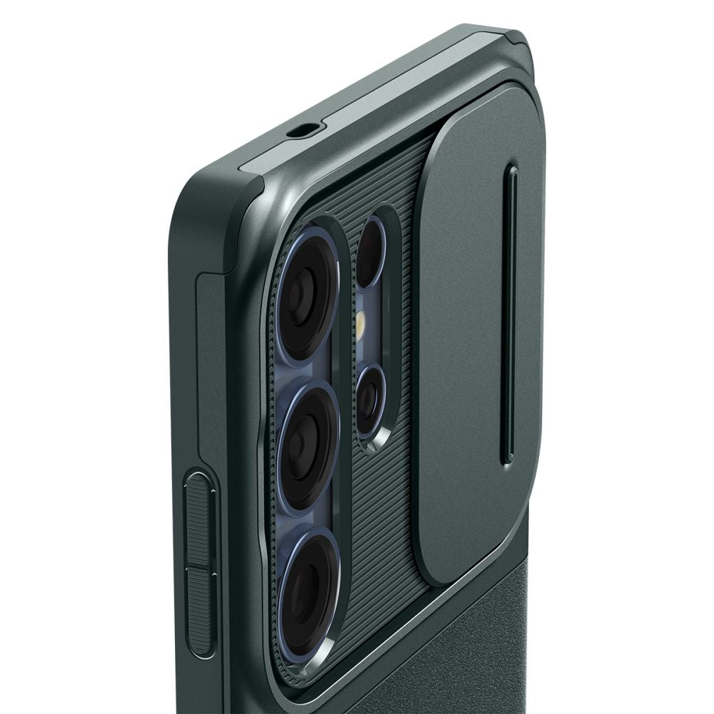 Spigen Samsung Galaxy S25 Ultra Optik Armor Θήκη Σιλικόνης με Κάλυμμα για την Κάμερα - Abyss Green