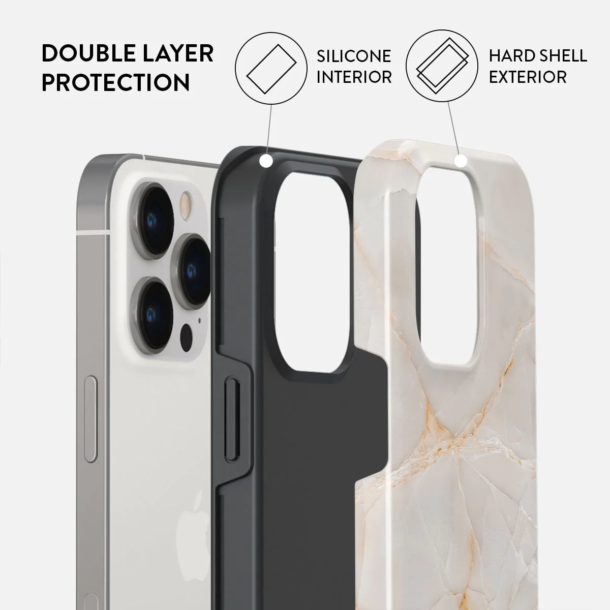 Burga iPhone 15 Pro Max Fashion Tough MagSafe Σκληρή Θήκη με MagSafe - Vanilla Sand