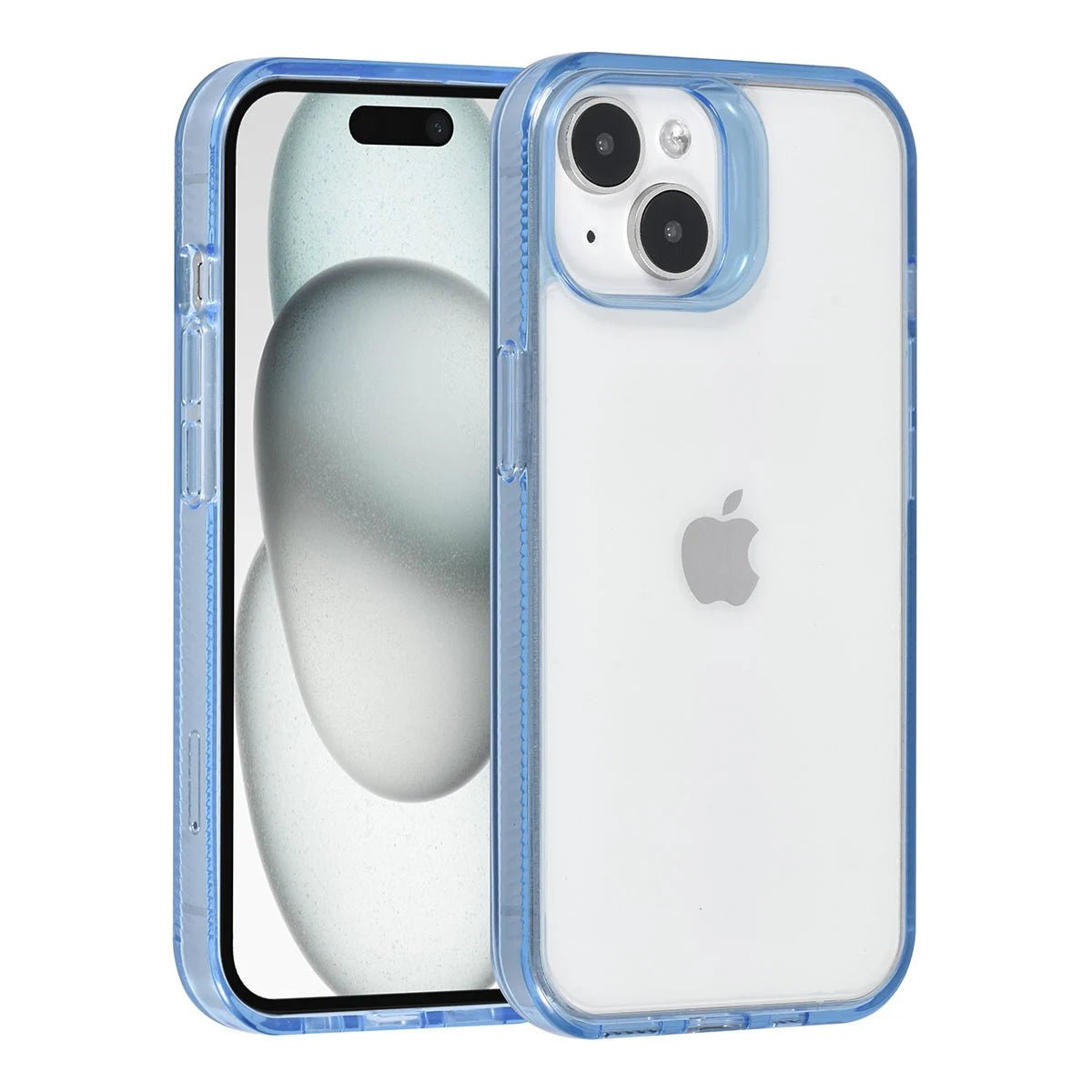 Tuniq iPhone 15 - Σκληρή Θήκη με Πλαίσιο Σιλικόνης - Ημιδιάφανο Μπλε / Διάφανο