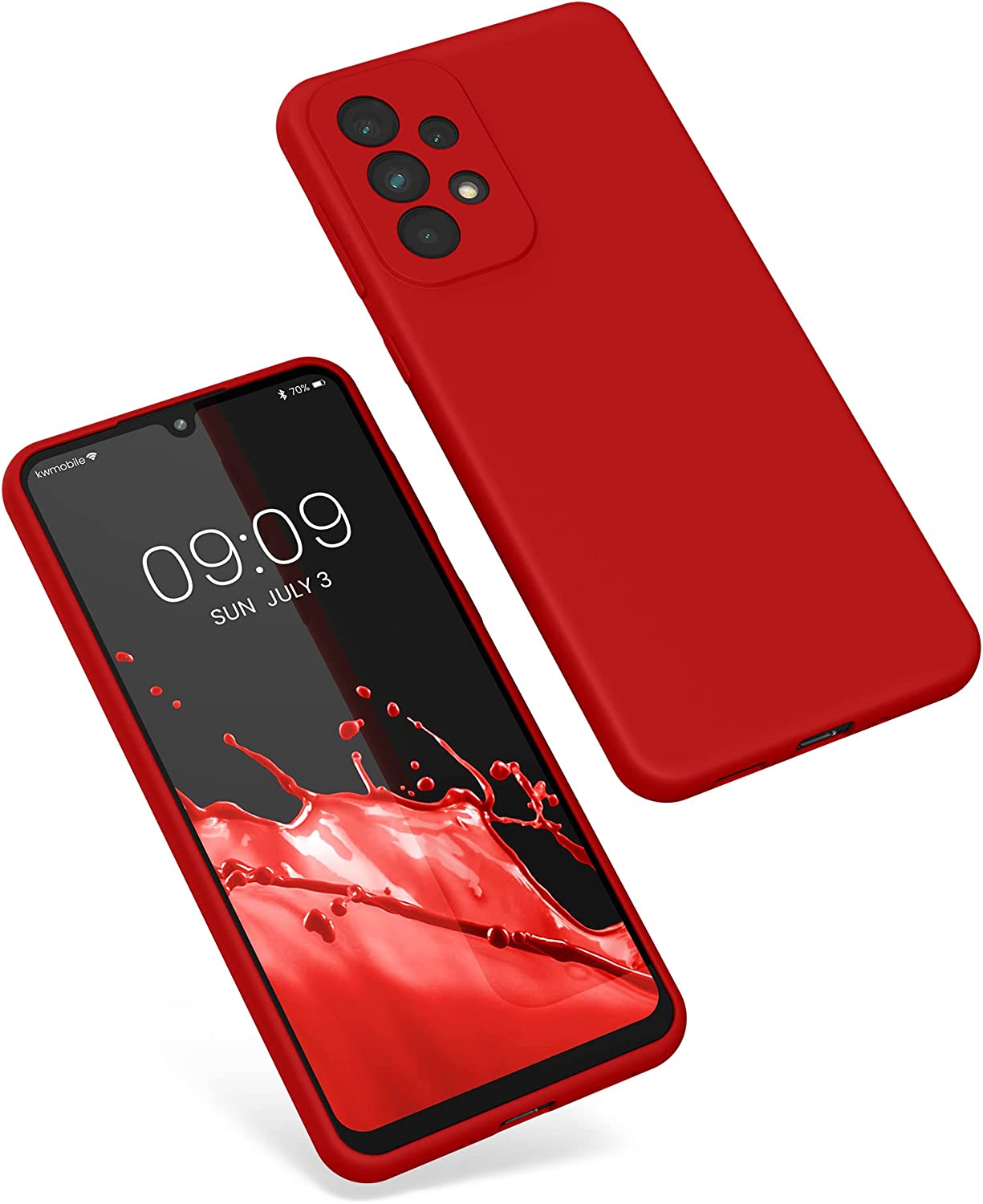 KW Samsung Galaxy A33 5G Θήκη Σιλικόνης Rubberized TPU - Classic Red - 57833.208