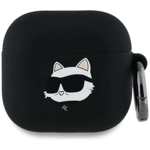 Karl Lagerfeld AirPods 4 Θήκη Σιλικόνης - Silicone Choupette Head 3D - Black