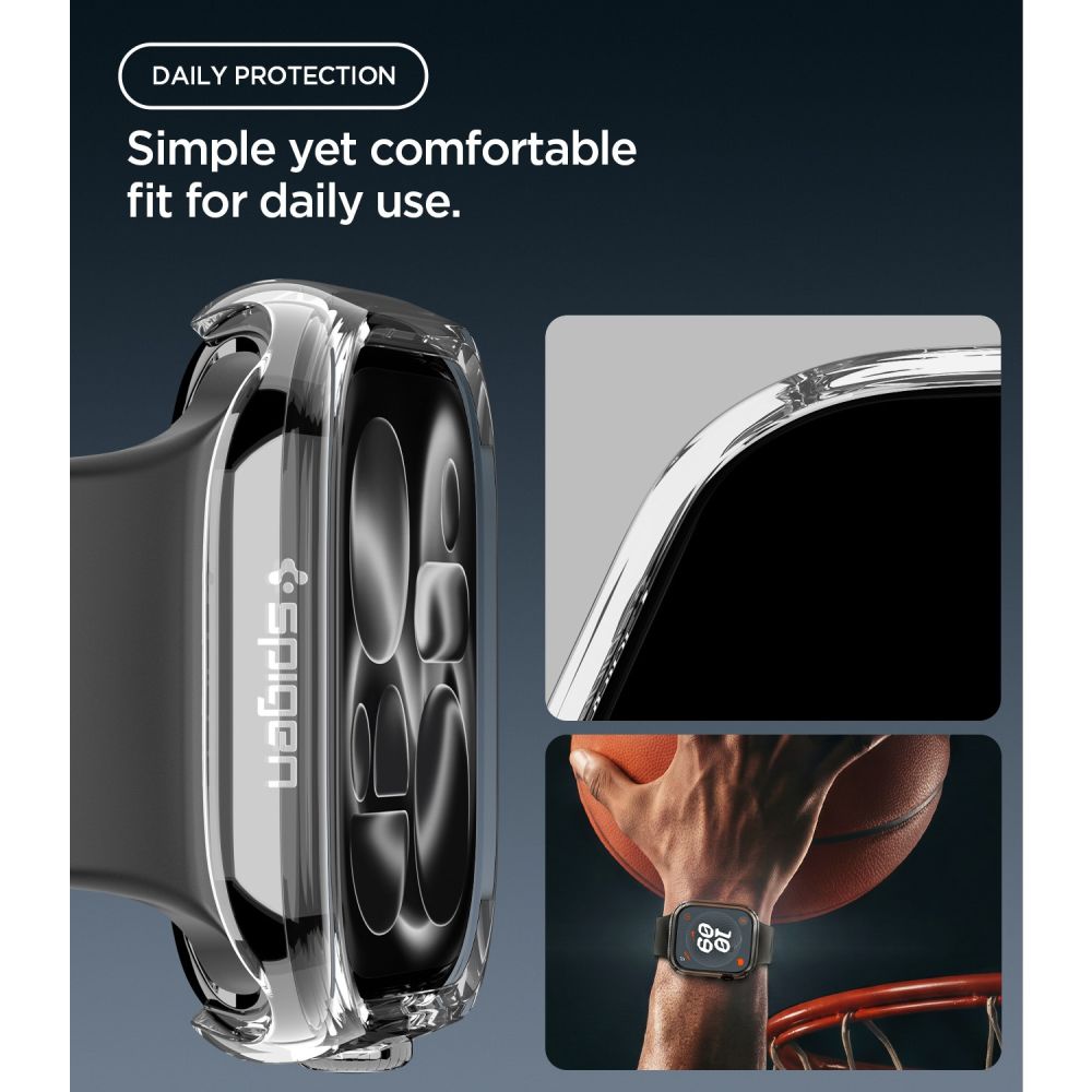 Spigen Θήκη Apple Watch 12 - 46mm Thin Fit - Crystal Clear