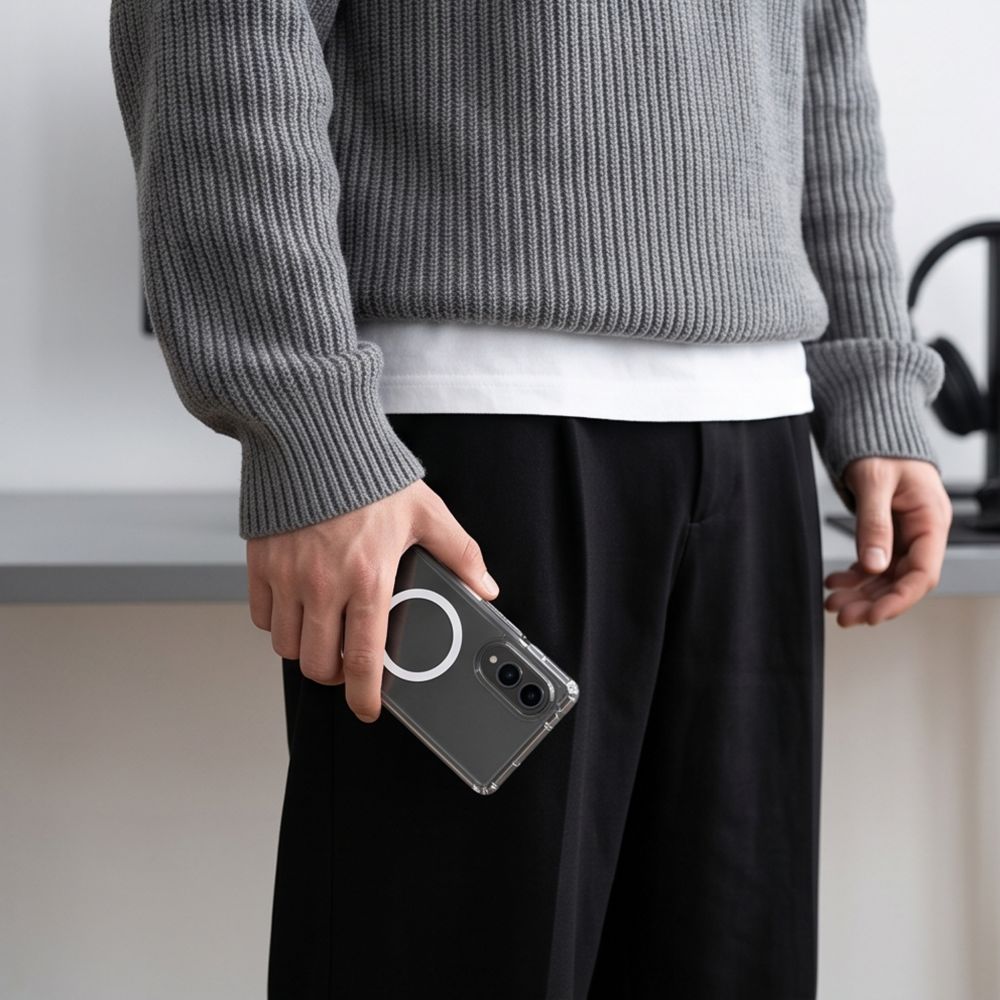 Tech-Protect Samsung Galaxy Z Fold8 - Σκληρή Θήκη με Πλαίσιο Σιλικόνης - Flexair Hybrid MagSafe- Clear