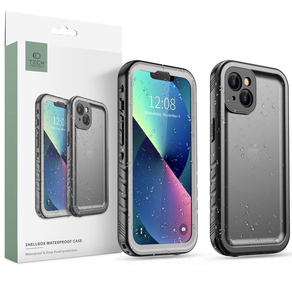 Tech - Protect iPhone 13 Shellbox IP68 Αδιάβροχη Σκληρή Θήκη - Black / Ημιδιάφανη