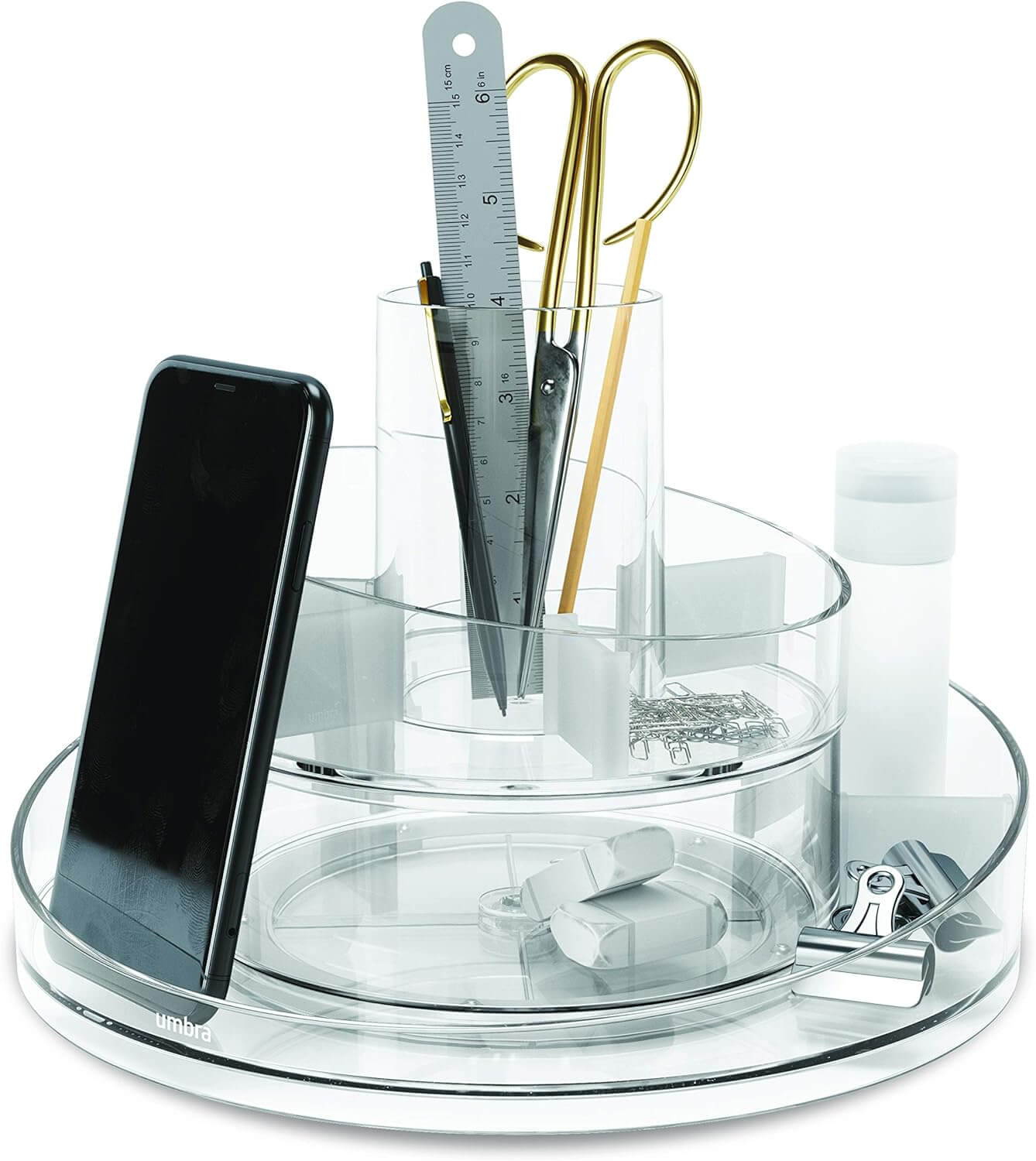 Umbra Cascada Περιστρεφόμενος Οργανωτής Καλλυντικών - Clear