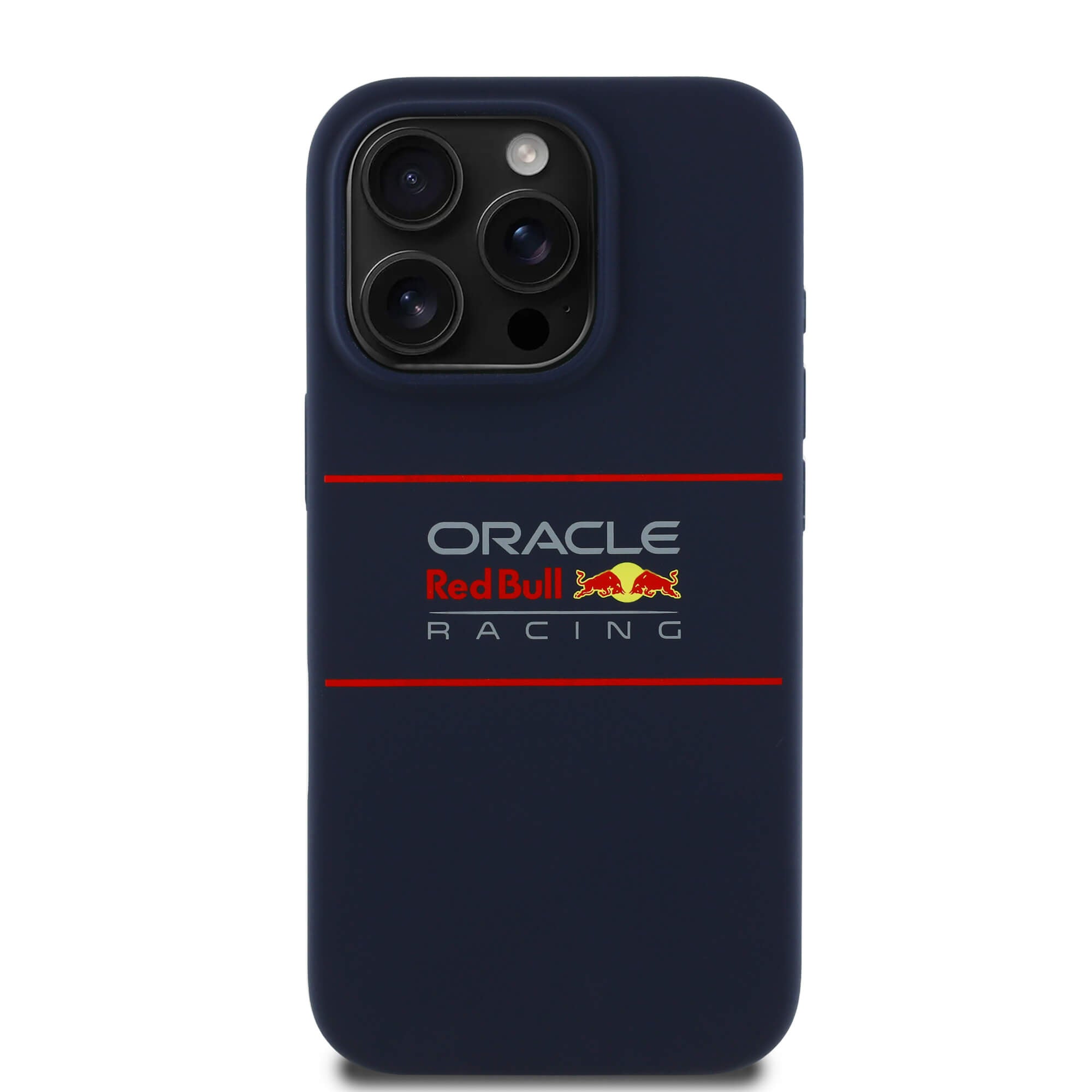 Red Bull iPhone 15 Pro Max - Silicone Horizontal Logo - MagSafe Σκληρή Θήκη με Πλαίσιο Σιλικόνης - Navy - RBHMP15X24SIHSRV