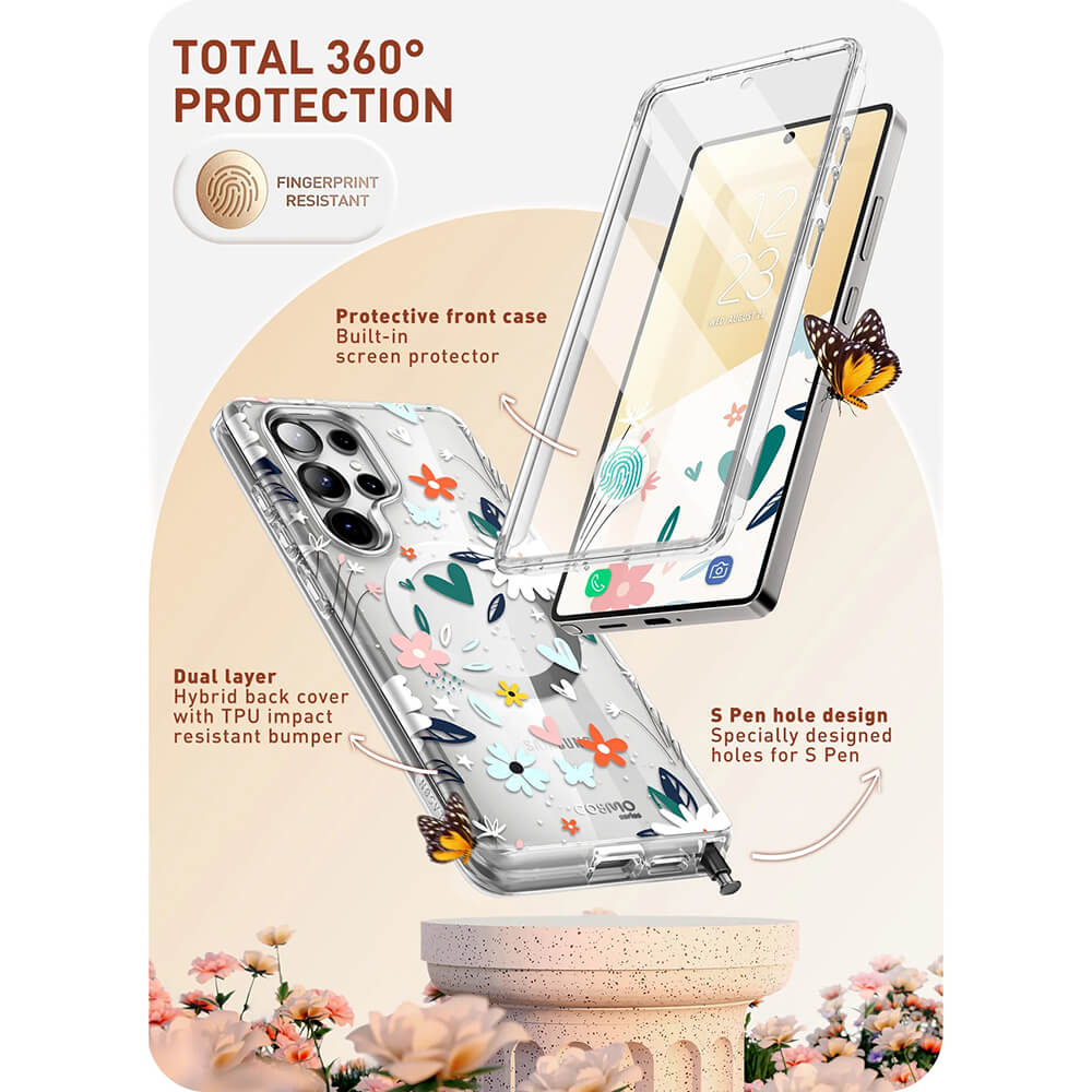 i - Blason Samsung Galaxy S25 Ultra Cosmo Mag Σκληρή Θήκη με Προστασία Οθόνης και Magsafe - Paint
