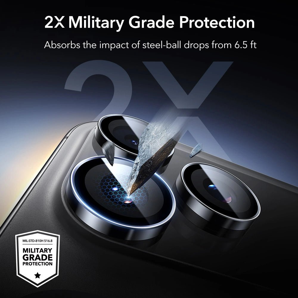 ESR iPhone 14 Pro / Pro Max / 15 Pro / Pro Max /16 Pro / Pro Max / 17 Pro / Pro Max Armorite - Αντιχαρακτικό Γυαλί για την Κάμερα - Black