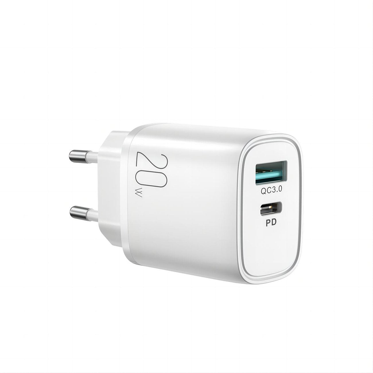 Joyroom L - QP2011 Οικιακός Φορτιστής Γρήγορης Φόρτισης USB QC 3.0 και Type - C PD 20W - White