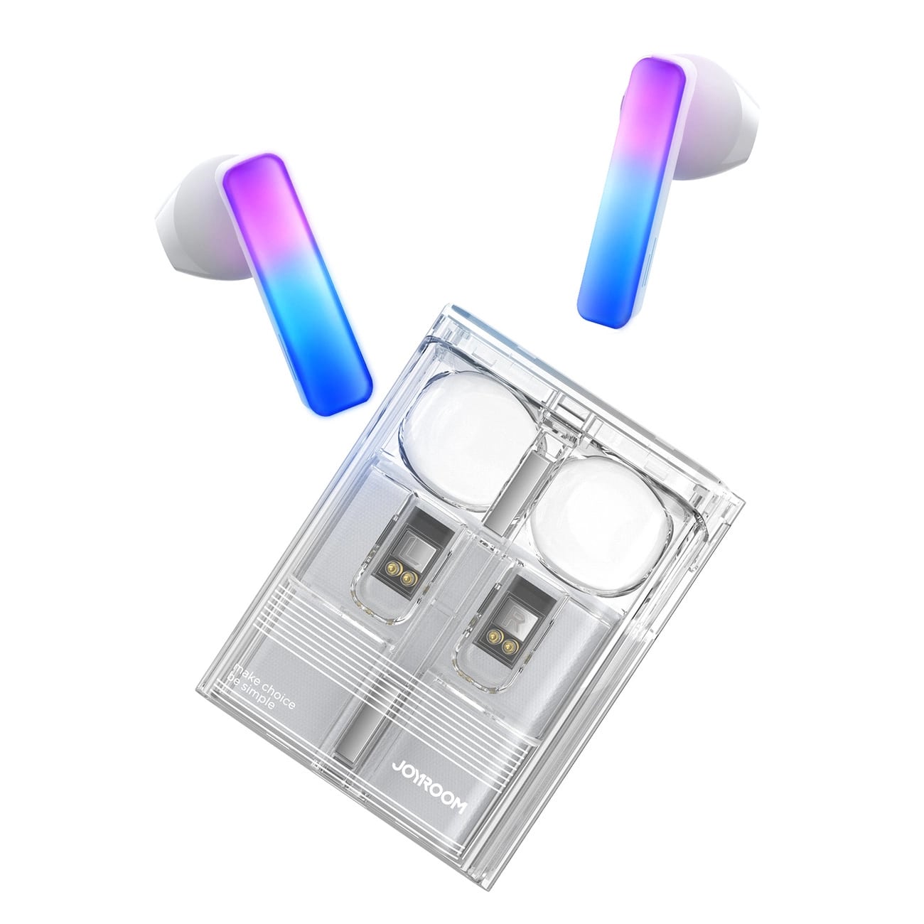 Joyroom IceLens Series TWS Bluetooth 5.3 - Ασύρματα ακουστικά για Κλήσεις / Μουσική - White - JR - TC1