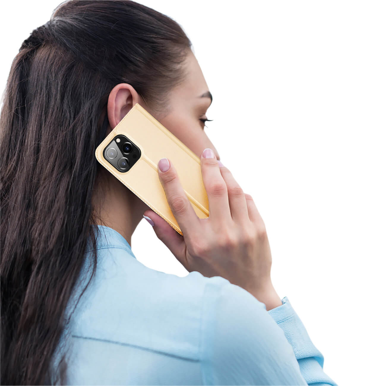 Dux Ducis iPhone 14 Pro Flip Stand Case Θήκη Βιβλίο - Gold