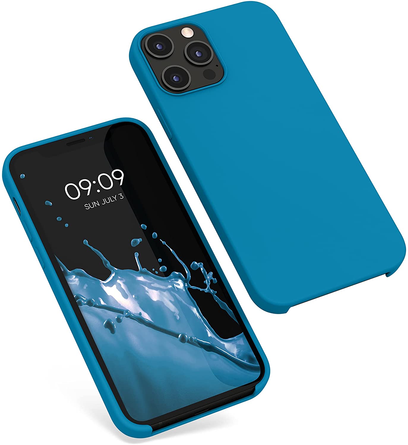 KW iPhone 12 Pro Max Θήκη Σιλικόνης Rubber TPU - Caribbean Blue - 52644.224