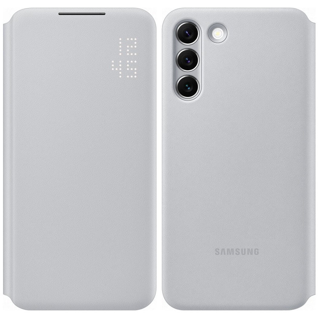 Samsung LED View Cover Samsung Galaxy S22 Plus Θήκη Βιβλίο - Light Grey - EF - NS906PJEGEE