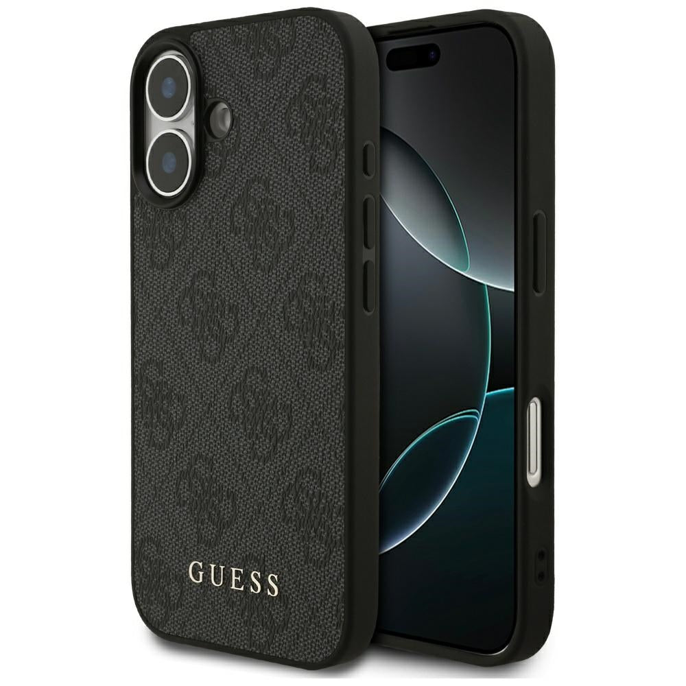 Guess iPhone 17 - 4G Classic - Σκληρή Θήκη με Πλαίσιο Σιλικόνης και Επένδυση Συνθετικού Δέρματος - Black - GUHCP17SG4GFGR