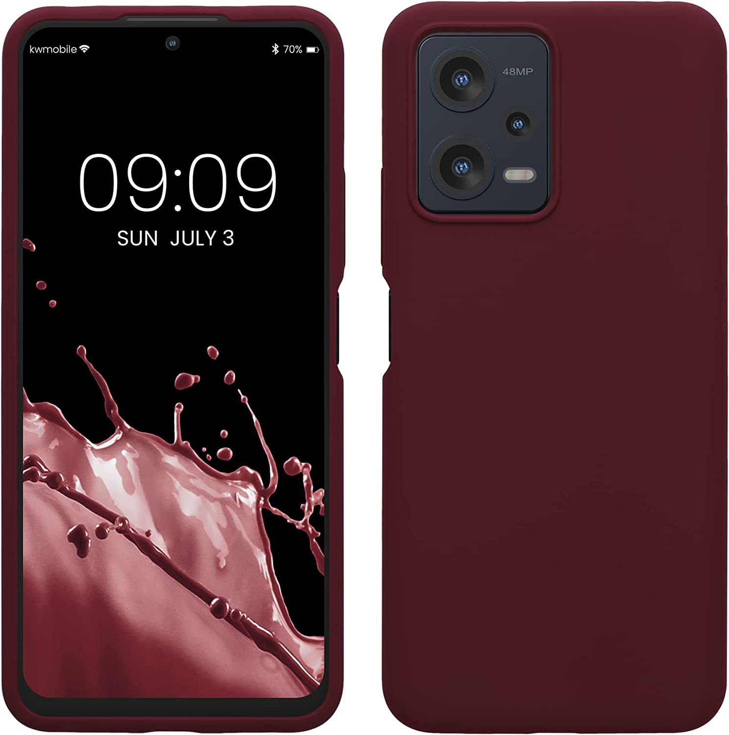 KW Xiaomi Redmi Note 12 5G / Poco X5 5G Θήκη Σιλικόνης Rubberized TPU - Bordeaux Purple - 60889.187