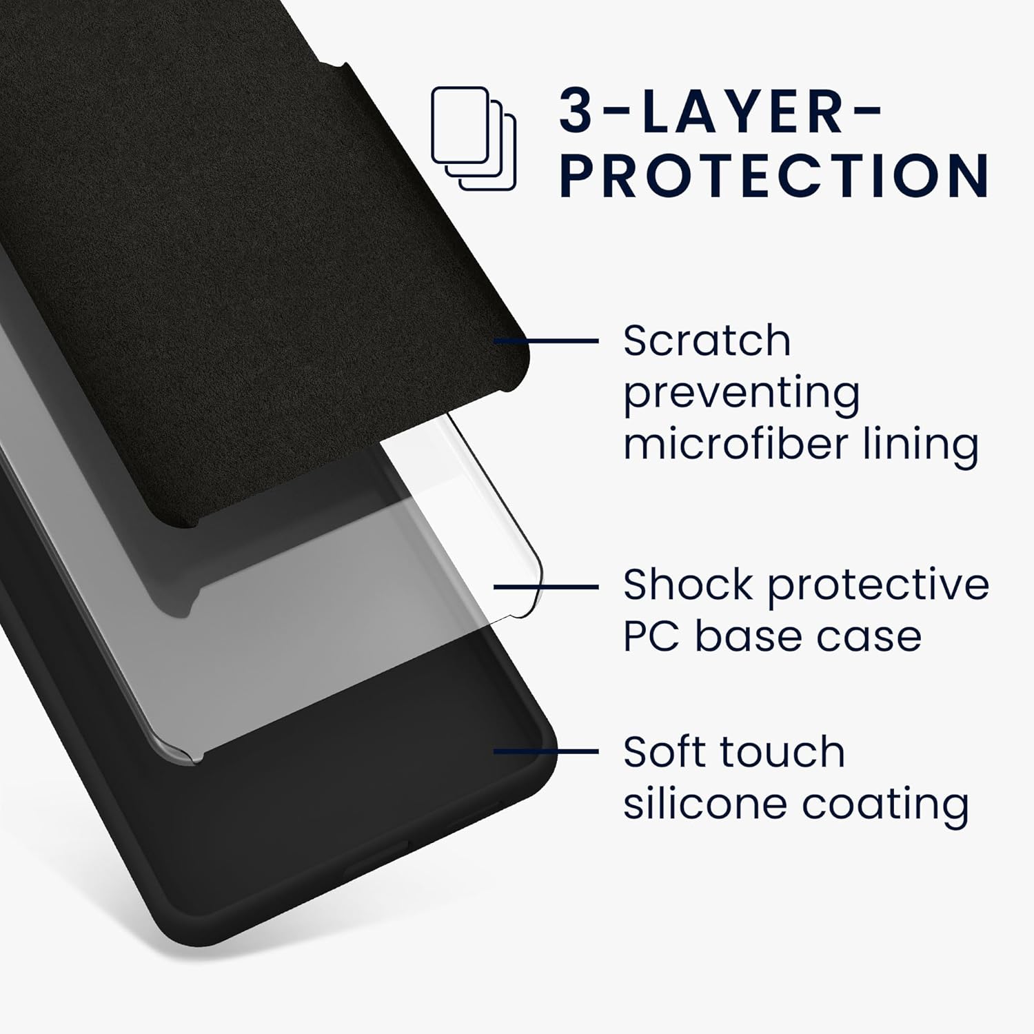 KW Samsung Galaxy S24 FE Θήκη Σιλικόνης Rubberized TPU - Black