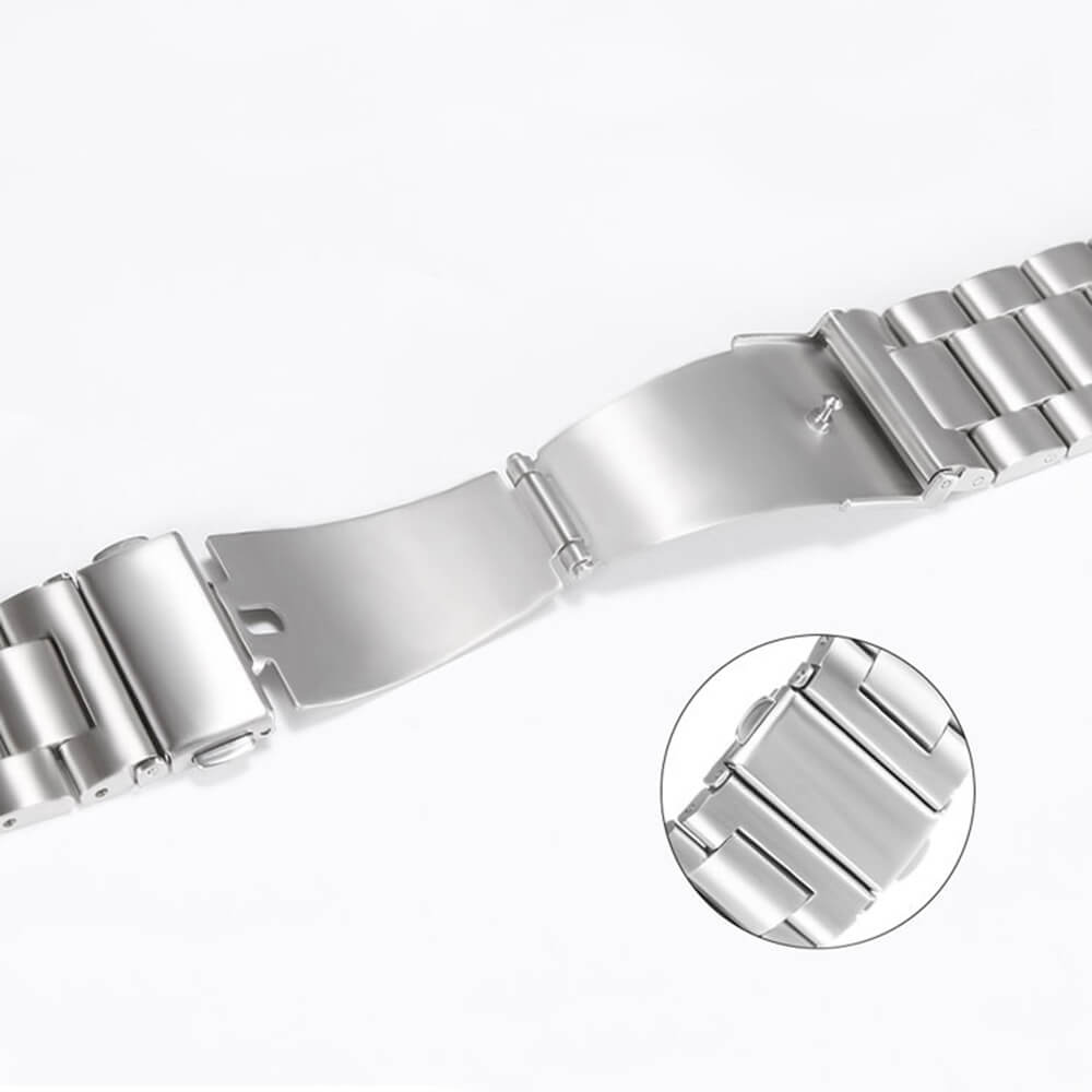 Techsuit Λουράκι Apple Watch 2/3/4/5/6/7/8/9/10/11 - SE (1/2/3) - 38/40/41/42mm Watchband W036 Μπρασελέ από Ανοξείδωτο Ατσάλι - Silver
