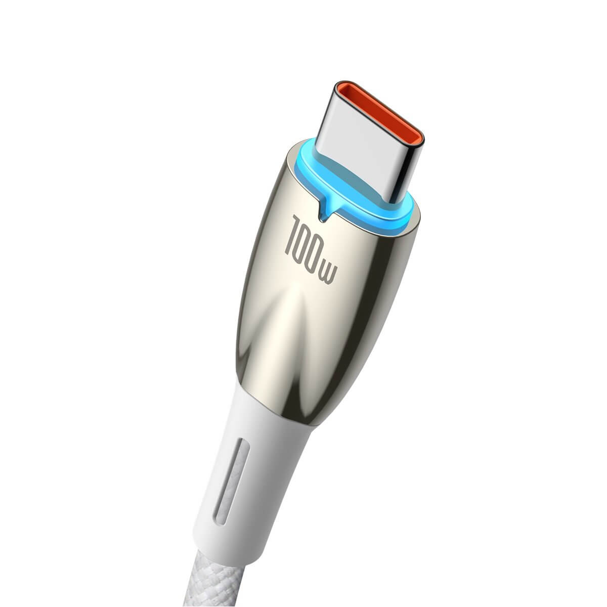 Baseus Glimmer Series PD 100W - Καλώδιο Δεδομένων και Φόρτισης Type C to USB 1M - White - CADH000402