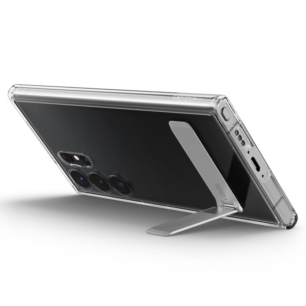 Spigen Samsung Galaxy S23 Ultra - Ultra Hybrid S Σκληρή Θήκη με Πλαίσιο Σιλικόνης - Crystal Clear