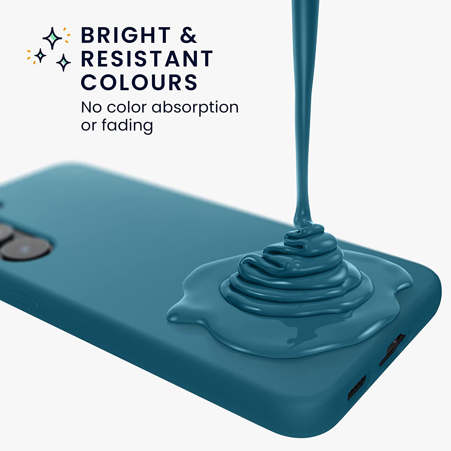 KW Samsung Galaxy S23 Θήκη Σιλικόνης Rubberized TPU - Matte Petrol - 60273.57