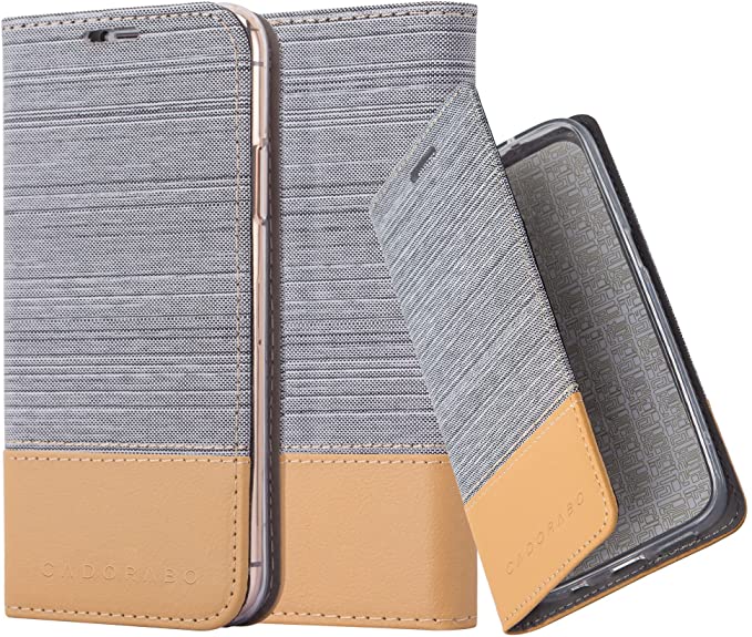 Cadorabo iPhone 13 Pro Max Θήκη Βιβλίο Stand - Light Grey - Brown