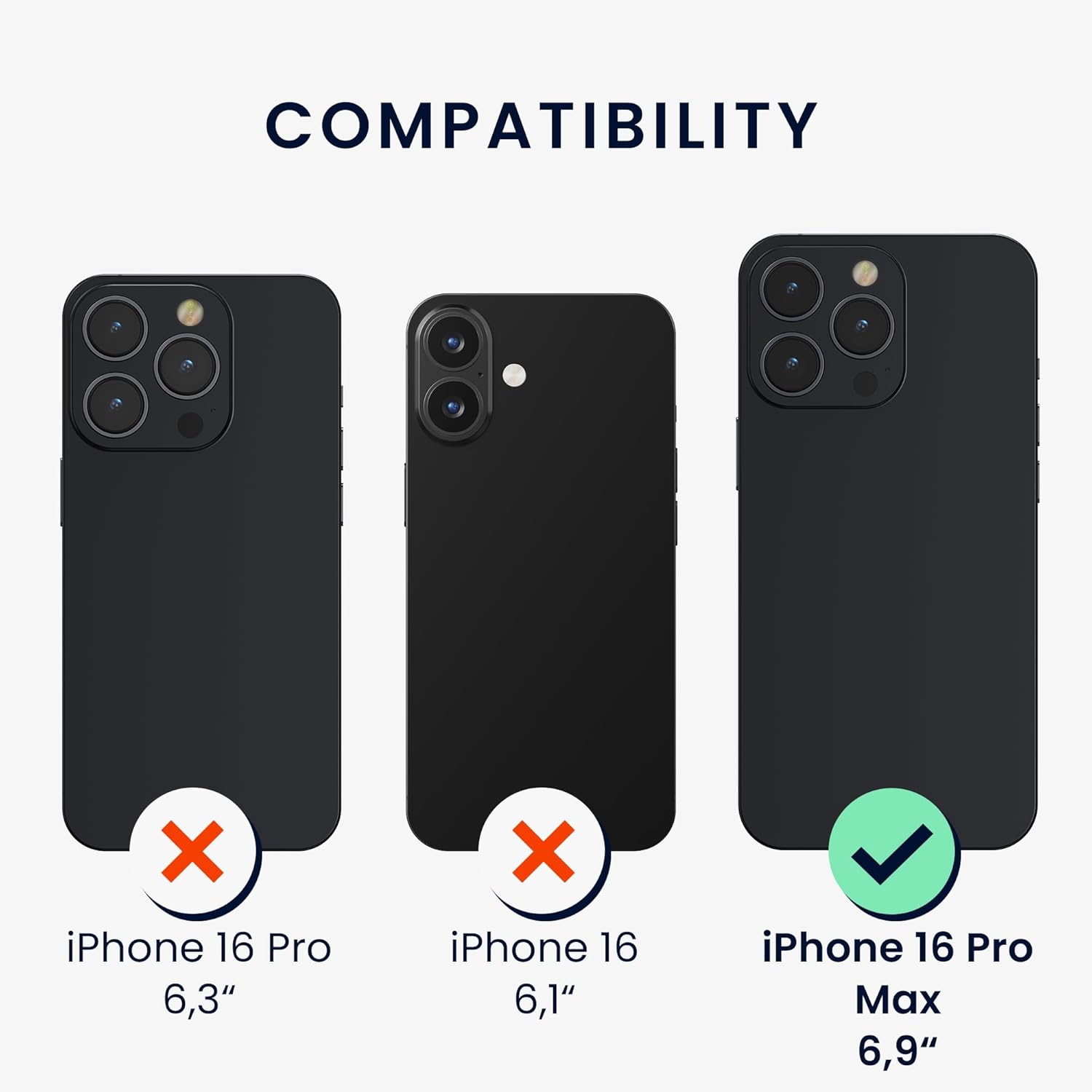 KW iPhone 16 Pro Max Θήκη Σιλικόνης TPU με Υποδοχή για Κάρτα - Dark Blue
