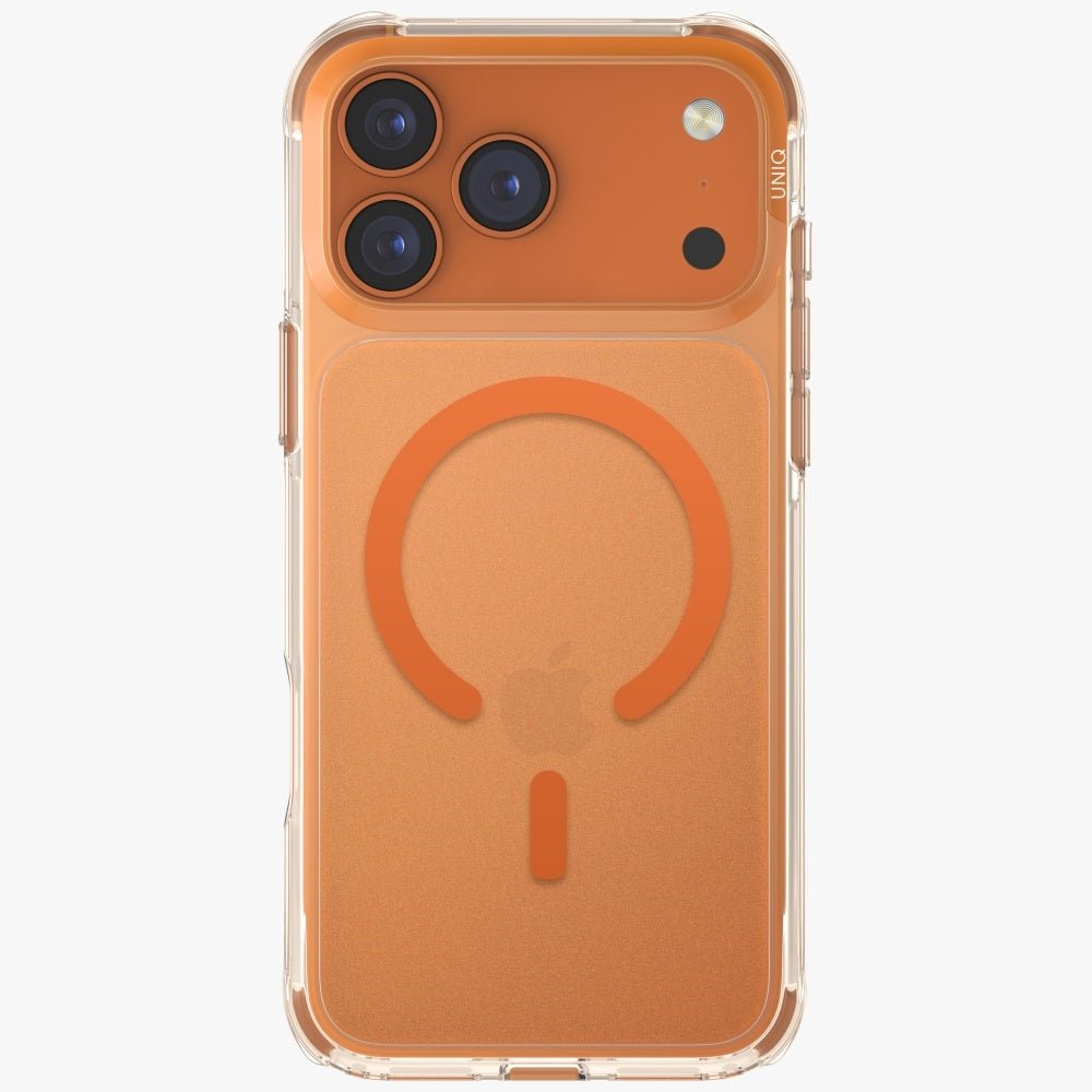 Uniq iPhone 17 Pro Max - LifePro Xtreme Magclick - Σκληρή Θήκη με Πλαίσιο Σιλικόνης και MagSafe - Clear / Orange