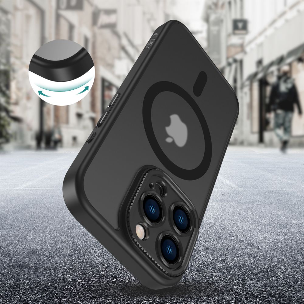 Tech - Protect iPhone 16 Pro Max MagCam - MagSafe Σκληρή Θήκη με Πλαίσιο Σιλικόνης και Προστασία Κάμερας - Matte Black