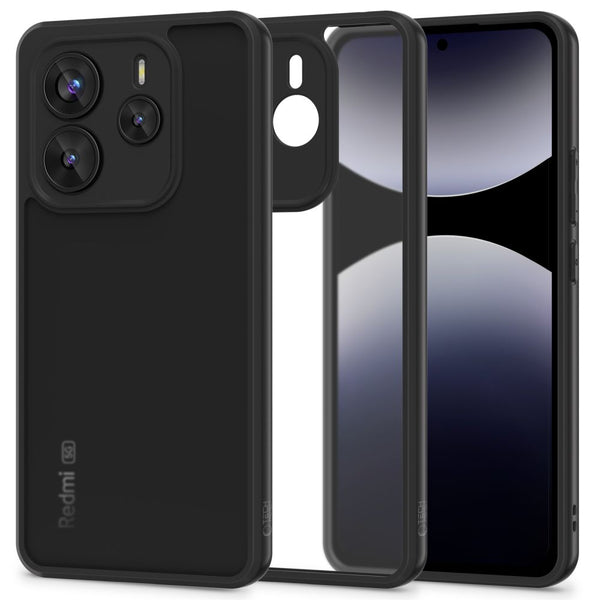 Tech - Protect Xiaomi Redmi Note 14 5G MagMat Σκληρή Θήκη με Πλαίσιο Σιλικόνης - Matte Black / Διάφανη