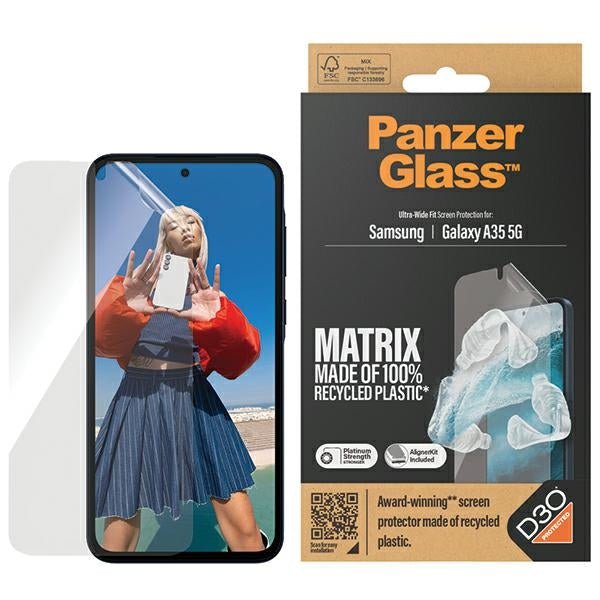 PanzerGlass Samsung Galaxy A35 5G Ultra - Wide Fit Matrix D3O Easy Aligner Προστατευτική Mεμβράνη Οθόνης - Clear