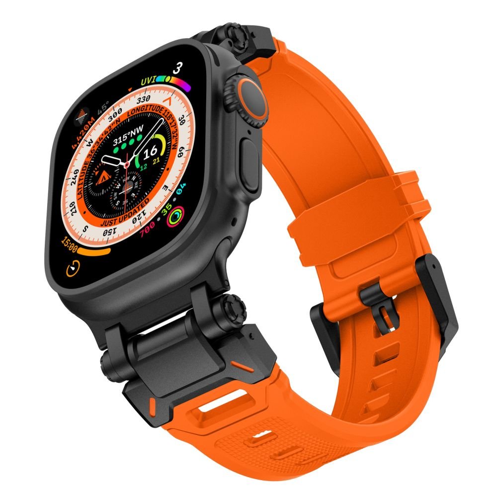 Tech - Protect Λουράκι Apple Watch 4/5/6/7/8/9/10/11 - SE (1/2/3) - ULTRA (1/2/3) - 44/45/46/49mm Delta Pro Λαστιχένιο - Orange / Black