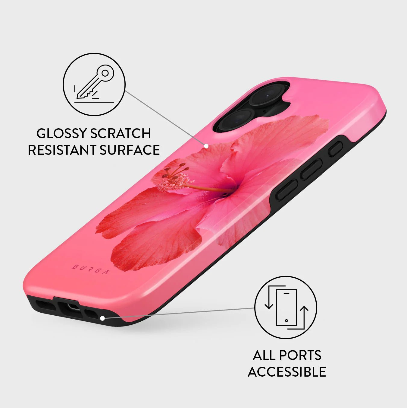 Burga iPhone 16 Plus Fashion Tough MagSafe Σκληρή Θήκη με MagSafe - Island Girl