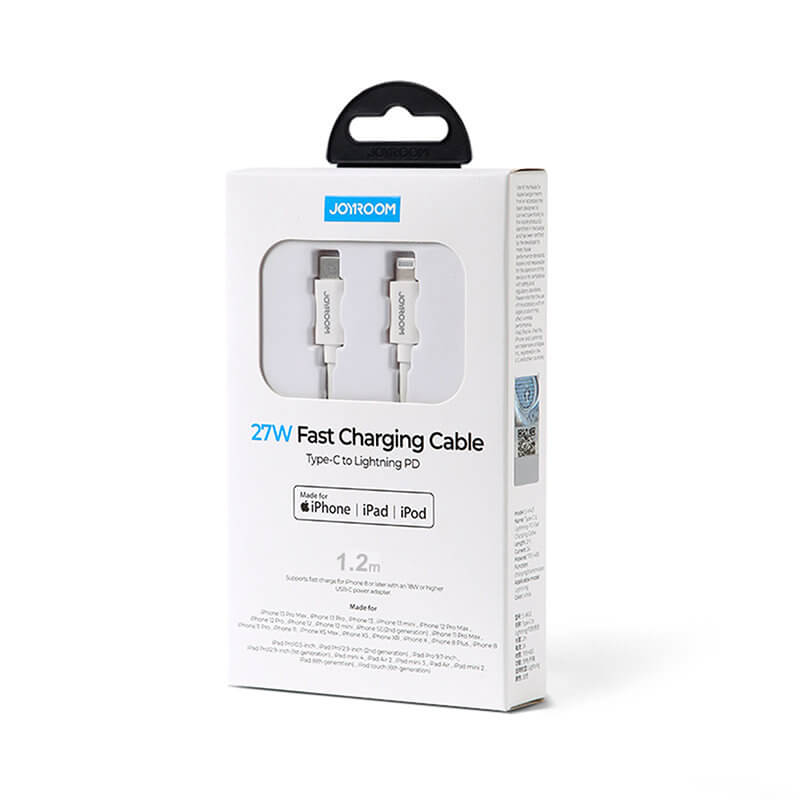Joyroom S - M430 PD 27W - Καλώδιο Δεδομένων και Φόρτισης Type - C to Lightning 1.2M - White