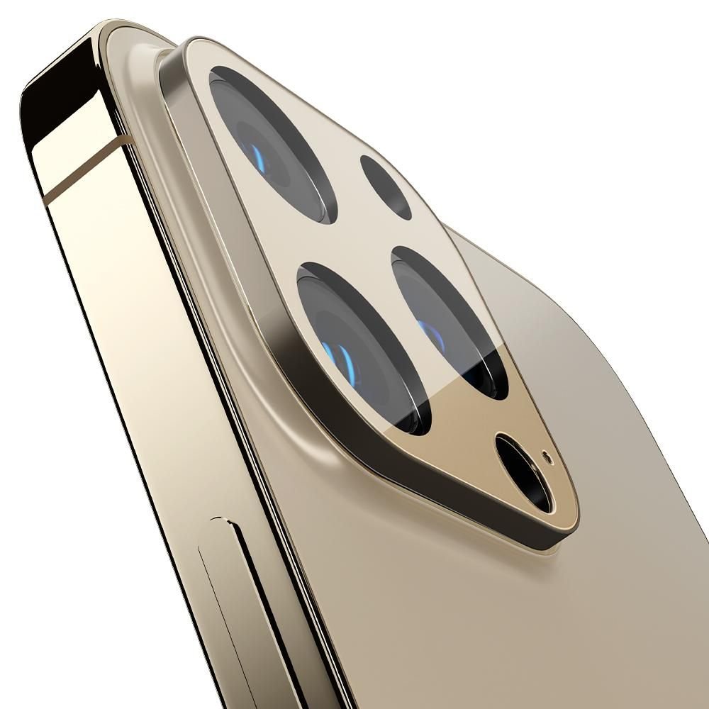 Spigen iPhone 13 Pro / 13 Pro Max Aparatu Optik.TR Αντιχαρακτικό Γυαλί για την Κάμερα - 2 Τεμάχια - Gold